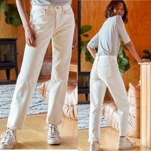 Outerknown S.E.A. Fillmore Boyfriend Jeans in Salt, Organic Cotton sz 28